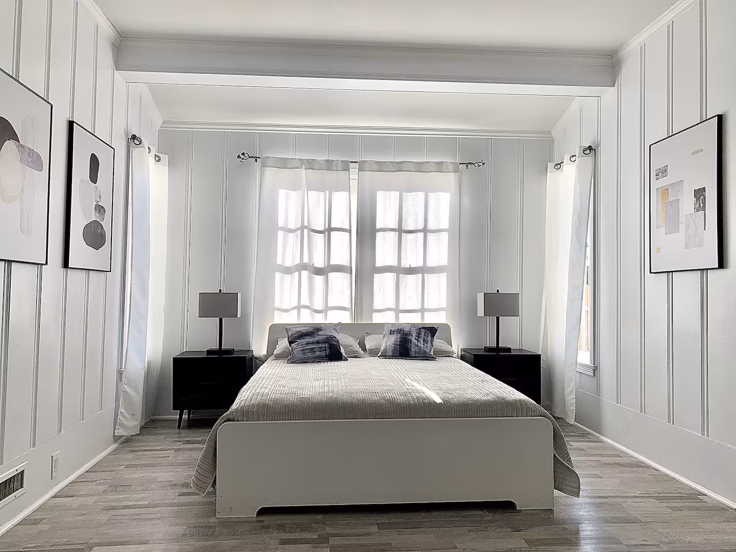 Master bedroom bed view